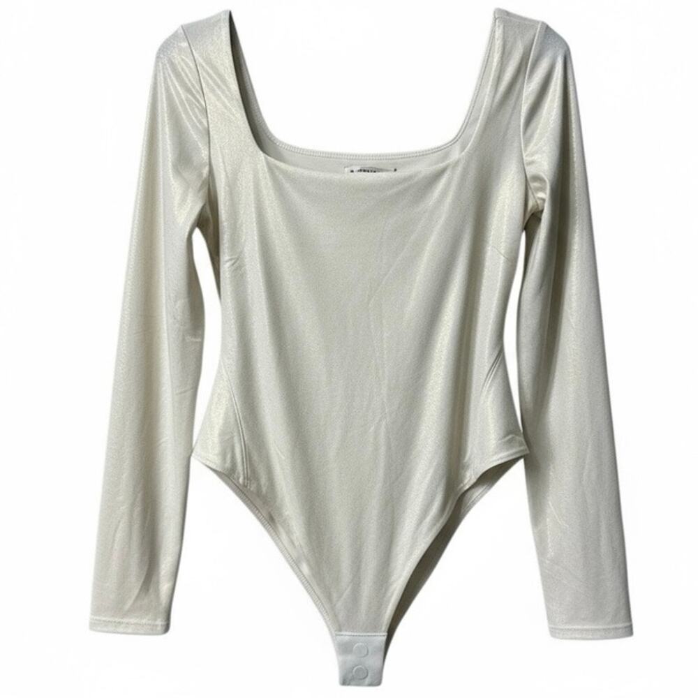 Lululemon Square-Neck Bodysuit Nulu Long Sleeve Thong Cut Large W3INRS LXBO NWT - Picture 2 of 16